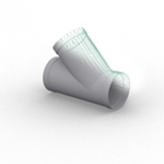 Teu Redus 45° PVC-U Ventilatie